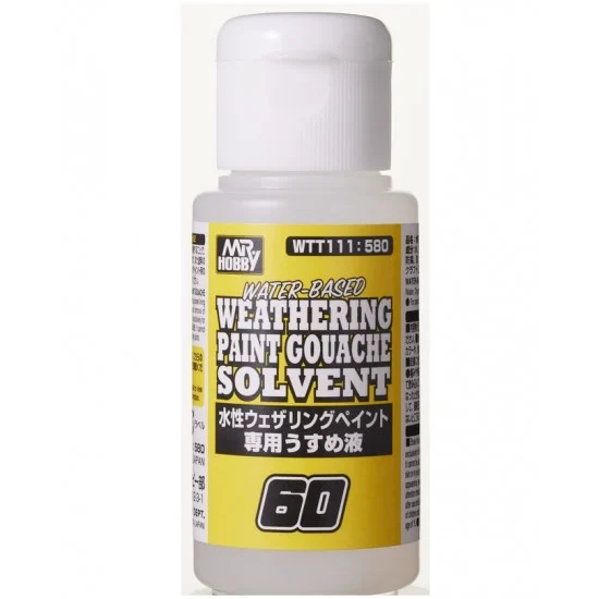 GSI Creos WTT111 Water-Based Weathering Paint Gouache - Solvent (60ml)