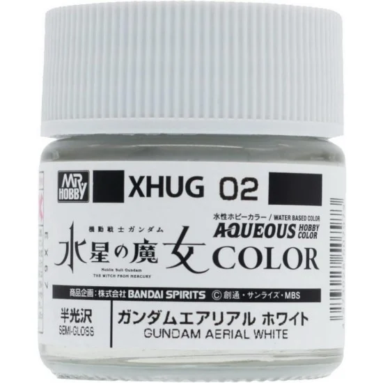 GSI Creos XHUG02 Aqueous Colour #White for Gundam The Witch from Mercury (10ml) - Hobby & Model Paints