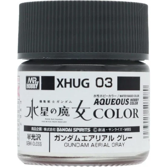 GSI Creos XHUG03 Aqueous Colour #Dark Grey for Gundam The Witch from Mercury (10ml) - Hobby & Model Paints
