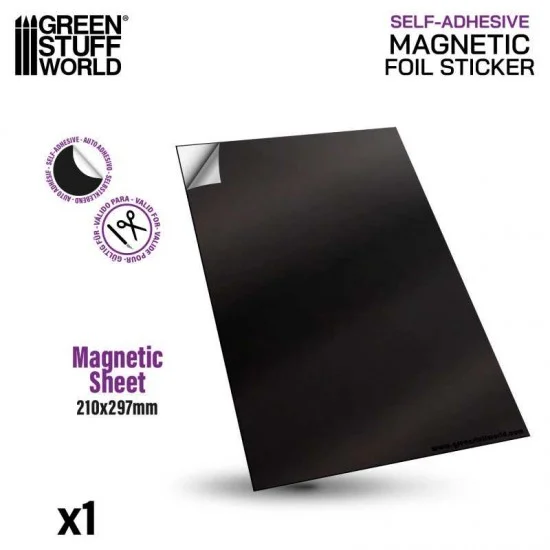 Green Stuff World 1046 0.75mm Magnetic Sheet (rubber steel, 210mm x 297mm) - Hobby Tools & Supplies