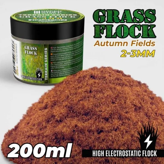Green Stuff World 11142 Grass Flock - Autumn Fields 2-3mm (200ml high electrostatic flock)