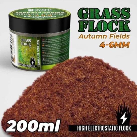 Green Stuff World 11155 Grass Flock - Autumn Fields 4-6mm (200ml high electrostatic flock)