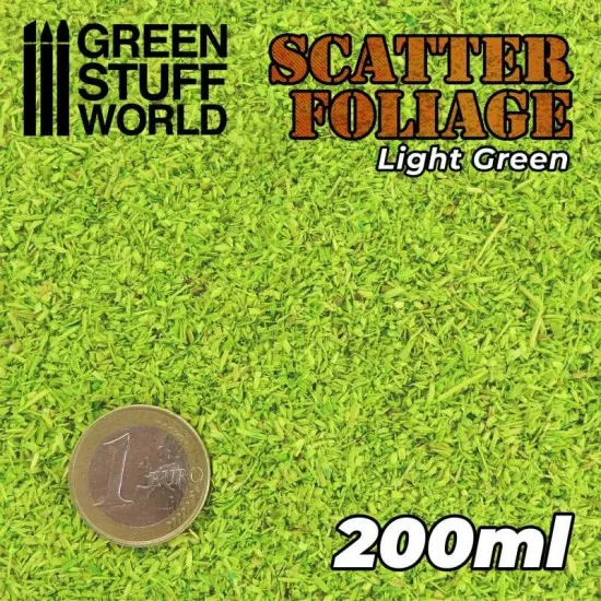 Green Stuff World 11174 Scatter Ground Foliage #Light Green (200ml) - Scenics & Diorama