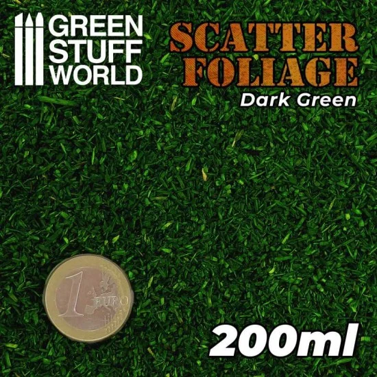 Green Stuff World 11177 Scatter Ground Foliage #Dark Green (200ml) - Scenics & Diorama