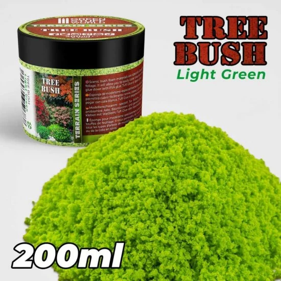 Green Stuff World 11183 Tree Bush Clump Foliage #Light Green (200ml, Flake size 2-8 mm)