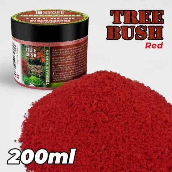 Green Stuff World 11186 Tree Bush Clump Foliage #Red (200ml, Flake size 2-8 mm)