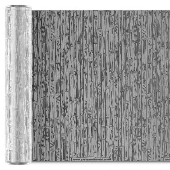 Green Stuff World 1226 Putty/Clay Textured Rolling Pin #Wood Planks (Length: 14.50 cm /5.5 inches) - Scenics & Diorama