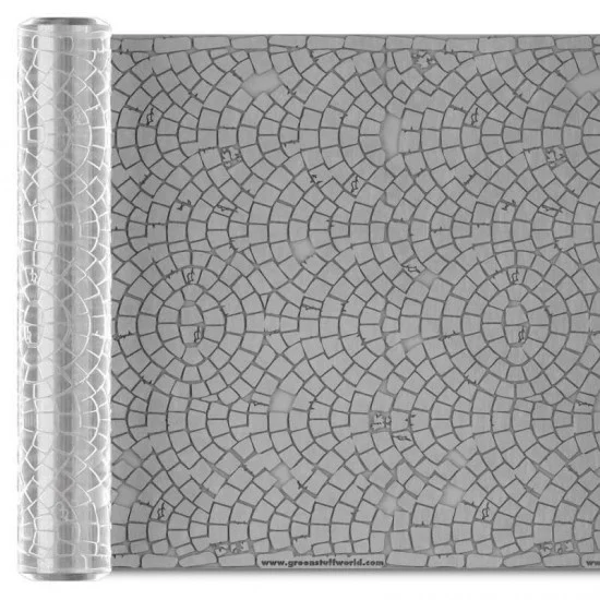 Green Stuff World 1301 Putty/Clay Textured Rolling Pin #Pavement (Stone Size in the pattern: 4x4 mm) - Scenics & Diorama