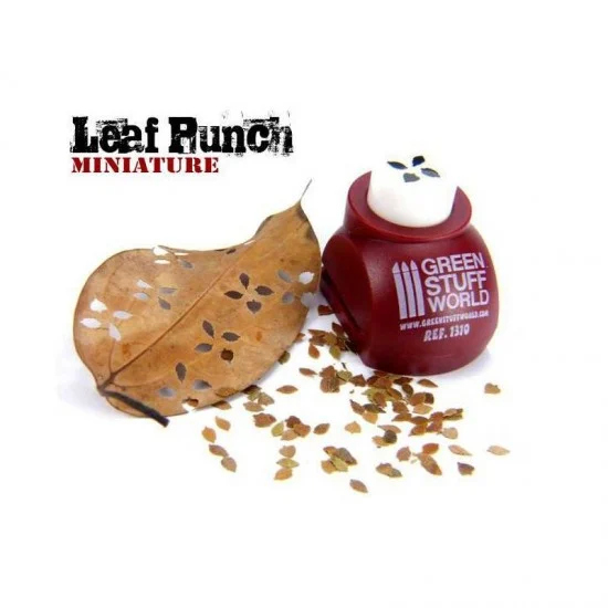 Green Stuff World 1310 Miniature Leaf Punch (red) for 1/35 1/43 1/48 (54mm, 32mm, 28mm Scale scale) - Scenics & Diorama