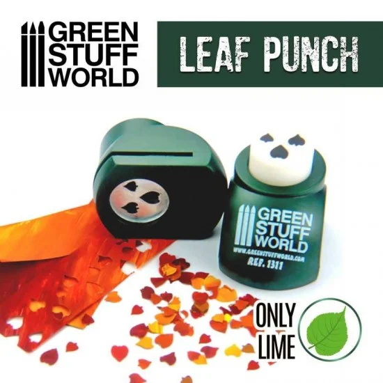 Green Stuff World 1311 Miniature Lime Leaf Punch (1pc) for 1/30 1/22 1/16 (54mm, 70mm, 120mm scale) - Scenics & Diorama