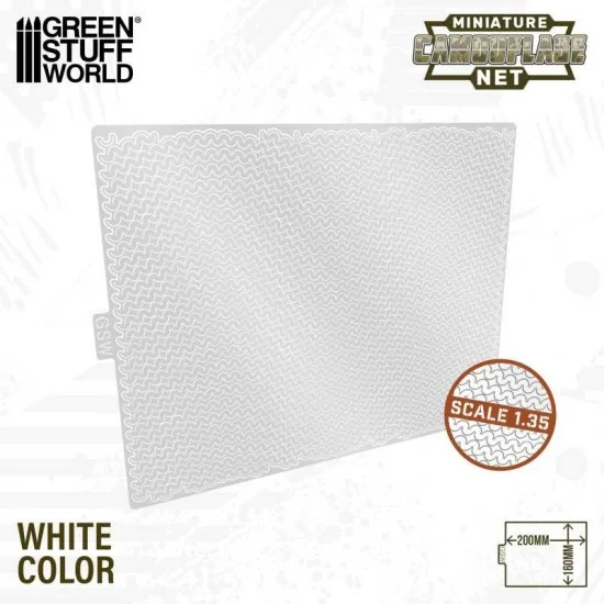 Green Stuff World 13462 1/35 Miniature Camouflage Nets #White (200x160mm) - Scenics & Diorama