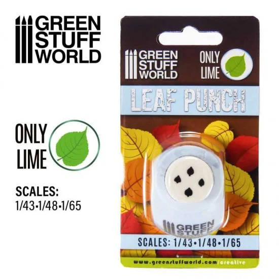 Green Stuff World 1353 Miniature Lime Leaf Punch for 1/43 1/48 1/65 (32mm, 28mm, 25mm scale) - Scenics & Diorama
