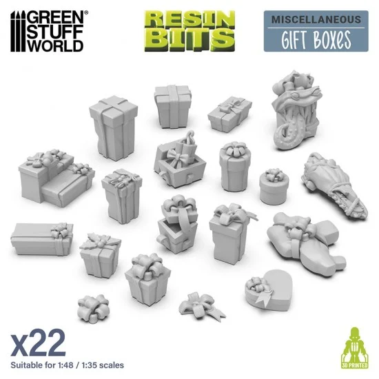 Green Stuff World 13596 1/48 - 1/35 Gift Boxes (22pcs)