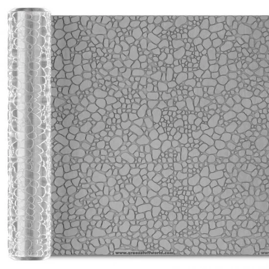 Green Stuff World 1374 Putty/Clay Textured Rolling Pin #Small Cobblestone (1/35, 1/43, 1/48, 1/76) - Scenics & Diorama