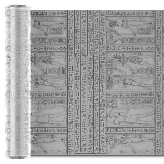 Green Stuff World 1375 Putty/Clay Textured Rolling Pin #Egyptian (Length: 14.50 cm /5.5 inches) - Scenics & Diorama