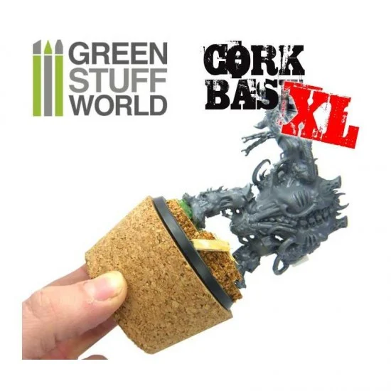 Green Stuff World 1432 Sculpting Cork XL Base for Miniature (1pc, Upper 7cm, Lower 6.5cm, Height 4cm) - Hobby Tools & Supplies