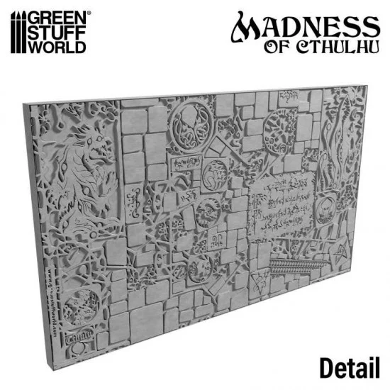 Green Stuff World 1604 Putty/Clay Textured Rolling Pin #Madness of Cthulhu (Length: 14.50 cm) - Scenics & Diorama