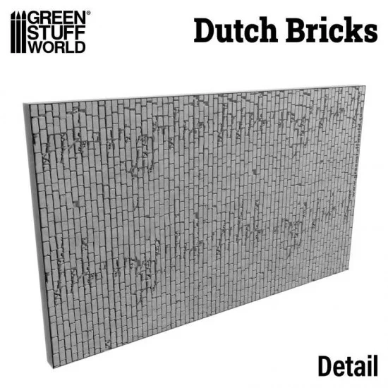 Green Stuff World 1626 Putty/Clay Textured Rolling Pin #DUTCH Bricks for 1/144 1/100 1/72 (12, 15, 20mm scale) - Scenics & Diorama