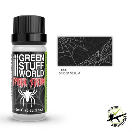 Green Stuff World 1656 Spider Serum - Create a Web of Tangled Plastic Filaments (10ml, only for airbrush)