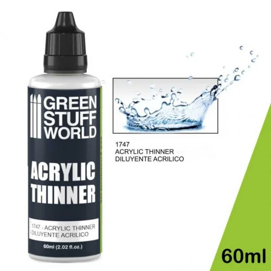 Green Stuff World 1747 Acrylic Paint Thinner 60ml - Hobby & Model Paints