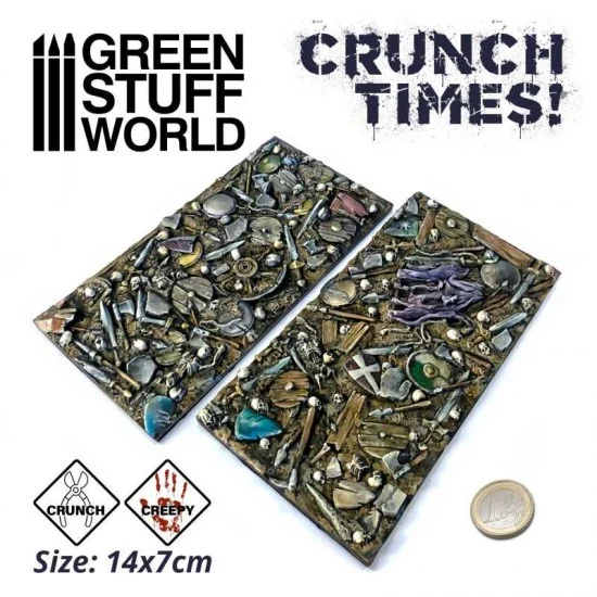 Green Stuff World 1997 Battlefield Ruins Base (2 resin plates in size 70x140mm) - Scenics & Diorama