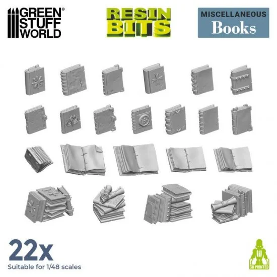 Green Stuff World 2012 1/48 Miscellaneous Resin Books (22pcs) - Scenics & Diorama