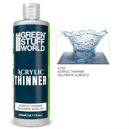 Green Stuff World 2102 Acrylic Paint Thinner 240ml - Hobby & Model Paints