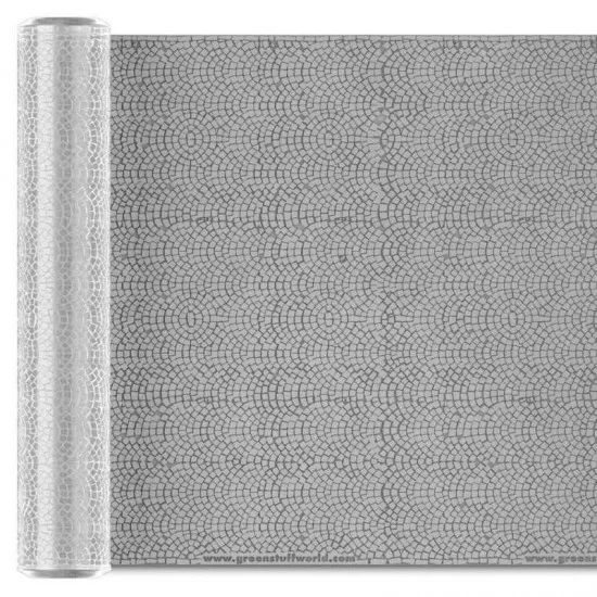 Green Stuff World 2410 Putty/Clay Textured Rolling Pin #Sett Pavement 15mm (Pattern Size: 1-4 mm, 1/144 1/100 1/72)