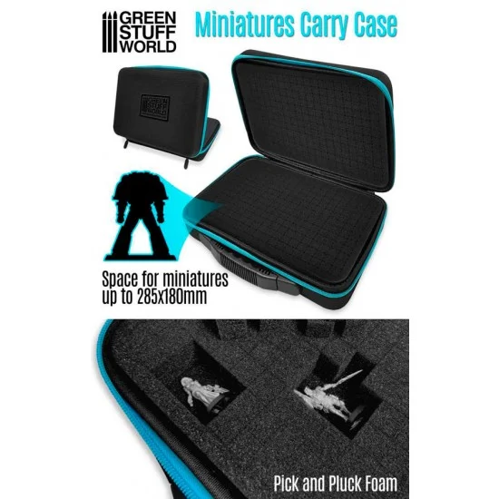 Green Stuff World 2498 Transport Case with Pick and Pluck Foam (space for miniatures up to 285x180mm) - Hobby Tools & Supplies