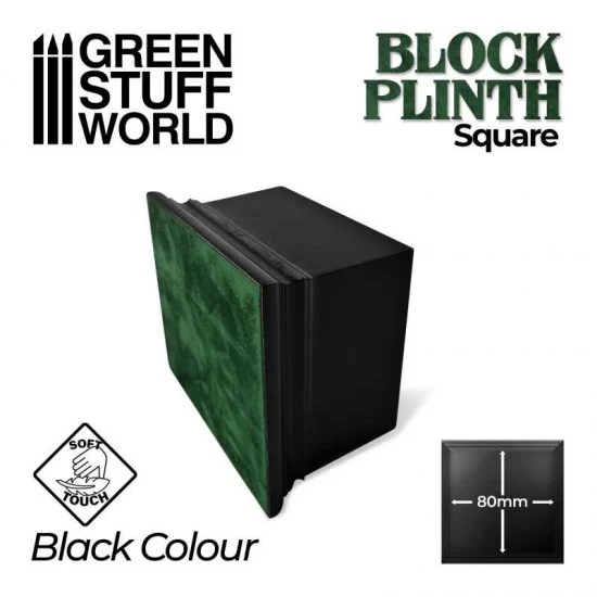 Green Stuff World 2706 Square Top Display Plint Black (Measurements: 8x8 cm) - Hobby Tools & Supplies