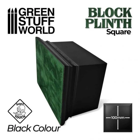 Green Stuff World 2707 Square Top Display Plinth Black (Measurements: 10x10cm) - Hobby Tools & Supplies