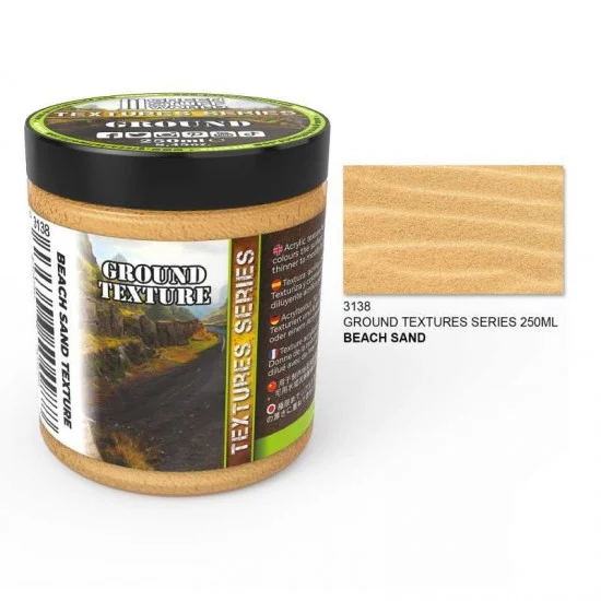 Green Stuff World 3138 Ground Texture for Sand Effects - Beach Sand (acrylic Paste 250ml)