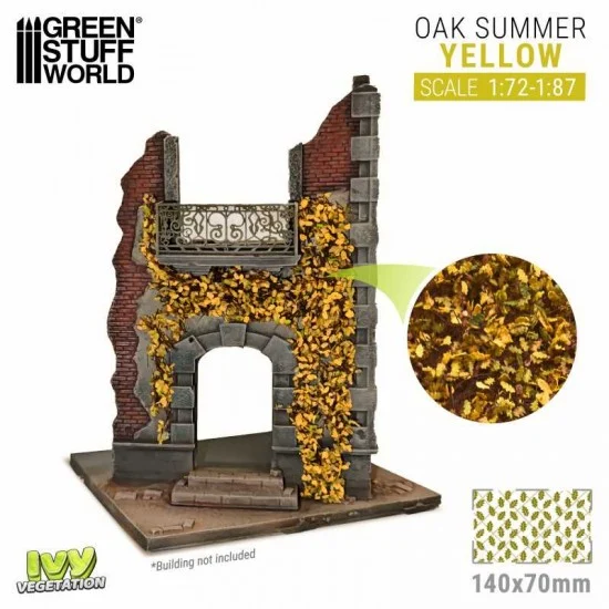 Green Stuff World 4635 1/72 - 1/87 Ivy Foliage - Small Yellow Oak (sheet size: 140x70mm)