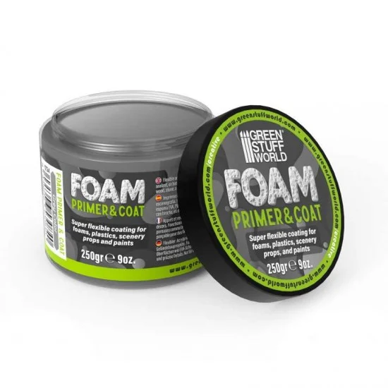 Green Stuff World 5724 Foam Primer and Coat (Grey, 250g) for Brush - Hobby & Model Paints