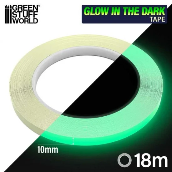 Green Stuff World 5756 Glow in the Dark Tape (dia.10mm, length: 18m) - Sci-fi & Educational Toys