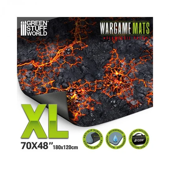 Green Stuff World 6342 Wargaming Neoprene Mat 4x6' Flamecoil Path (120x180cm) - Sci-fi & Educational Toys