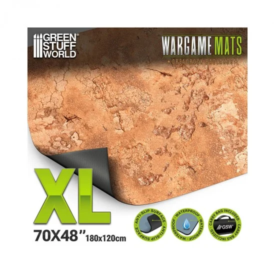Green Stuff World 6343 Wargaming Neoprene Mat 4x6' Dreadrock Badlands (120x180cm) - Sci-fi & Educational Toys
