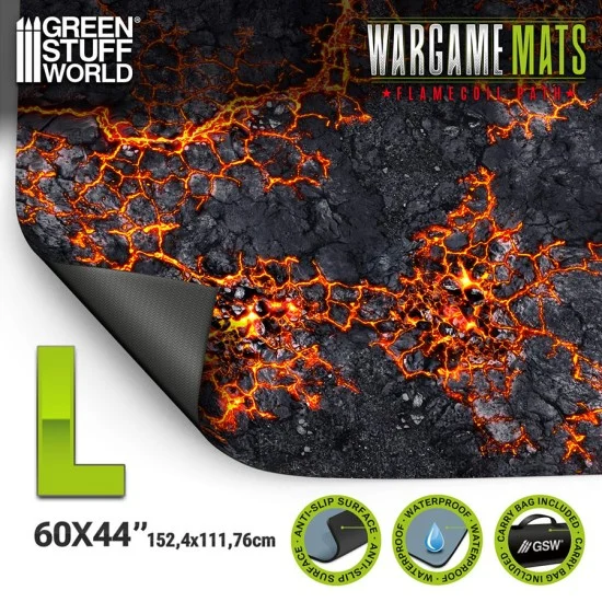 Green Stuff World 6348 Wargaming Neoprene Mat 44x60" Flamecoil Path (112x152cm) - Sci-fi & Educational Toys