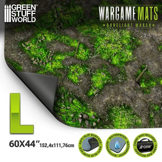 Green Stuff World 6353 Wargaming Neoprene Mat 44x60" Boneblight Marsh (112x152cm) - Sci-fi & Educational Toys