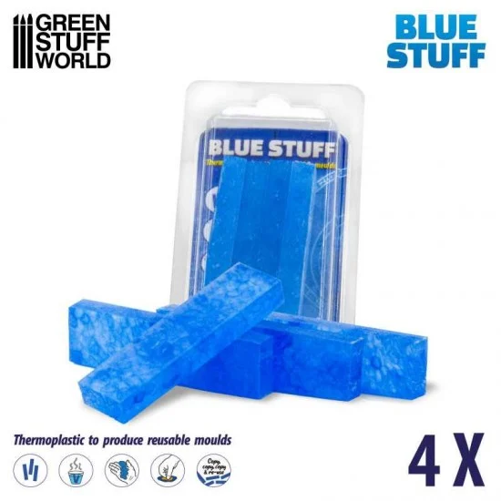 Green Stuff World 9015 Blue Stuff Mold 4 Bars (thermoplastic molding material) - Hobby Tools & Supplies