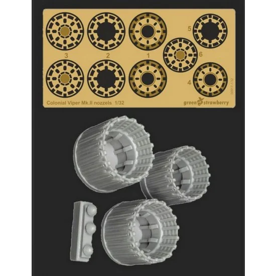 Greenstrawberry 00917 1/32 Colonial Viper Mk.II Main Nozzles for Moebius / Revell kits - Sci-fi & Educational Toys