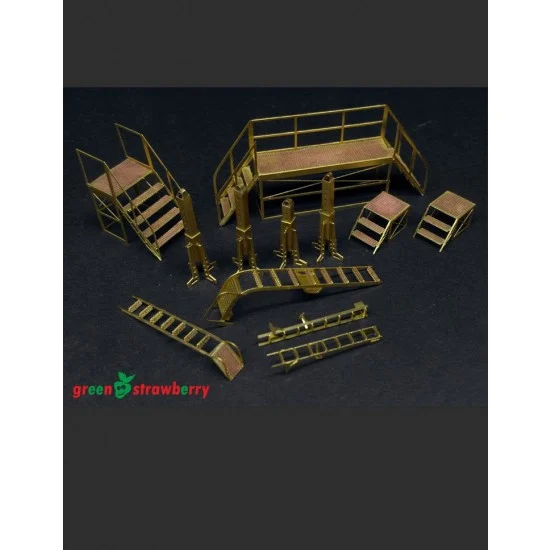 Greenstrawberry 02616 Hangar Equipment Vol. I - 1/72 Ladders and Service Sidewalks Ramp in Detail