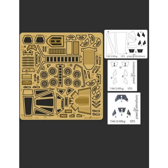 Greenstrawberry 02917 1/72 T-65 X-Wing Detail Set for Bandai kits [Star Wars Trilogy / Rogue One]