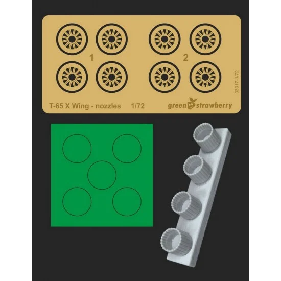 Greenstrawberry 03317 1/72 T-65 X-Wing Engines Nozzles for Bandai kit [Star Wars Trilogy / Rogue One]