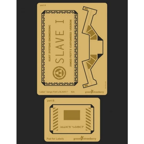 Greenstrawberry 04418 Label "Jango Fett's SLAVE I" Display Placards - Sci-fi & Educational Toys