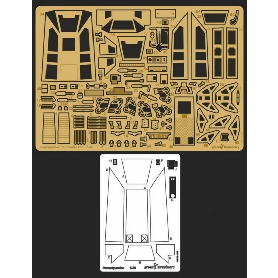 Greenstrawberry 05018 1/48 Snowspeeder Detail & Correction set for Bandai [Star Wars The Empire Strikes Back] - Sci-fi & Educational Toys