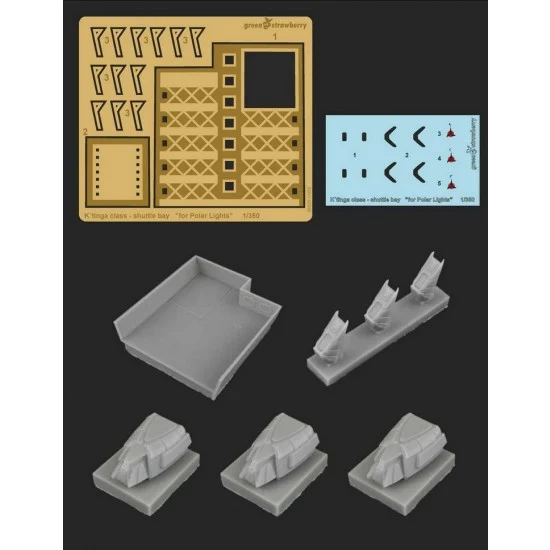 Greenstrawberry 09820 1/350 K'tinga class Klingon Battle Cruiser Shuttle Bay for Polar Lights [STAR TREK 1979] - Sci-fi & Educational Toys