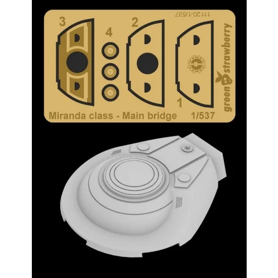 Greenstrawberry 11120 1/537 USS Reliant / Miranda class Main Bridge for AMT kit [STAR TREK II] - Sci-fi & Educational Toys