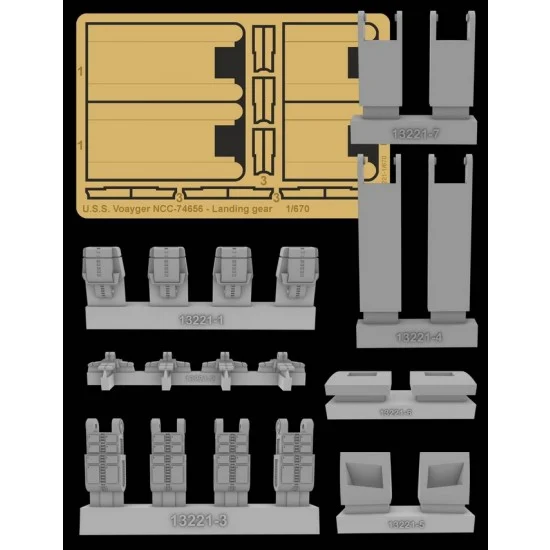 Greenstrawberry 13221 1/670 USS Voyager NCC-74656 Landing Gear for Revell kits