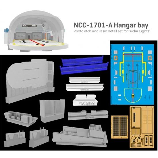 Greenstrawberry 13421 1/350 NCC-1701-A Hangar Bay for Polar Lights kits